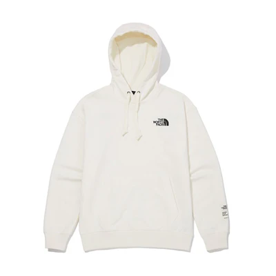 TNF Embroidered Logo Sweatshirt Unisex Cream Color NM5PM01A