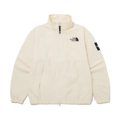 TNF Embroidered Logo Waterproof Windproof Zip Jacket Unisex - Off White NJ3BP54K
