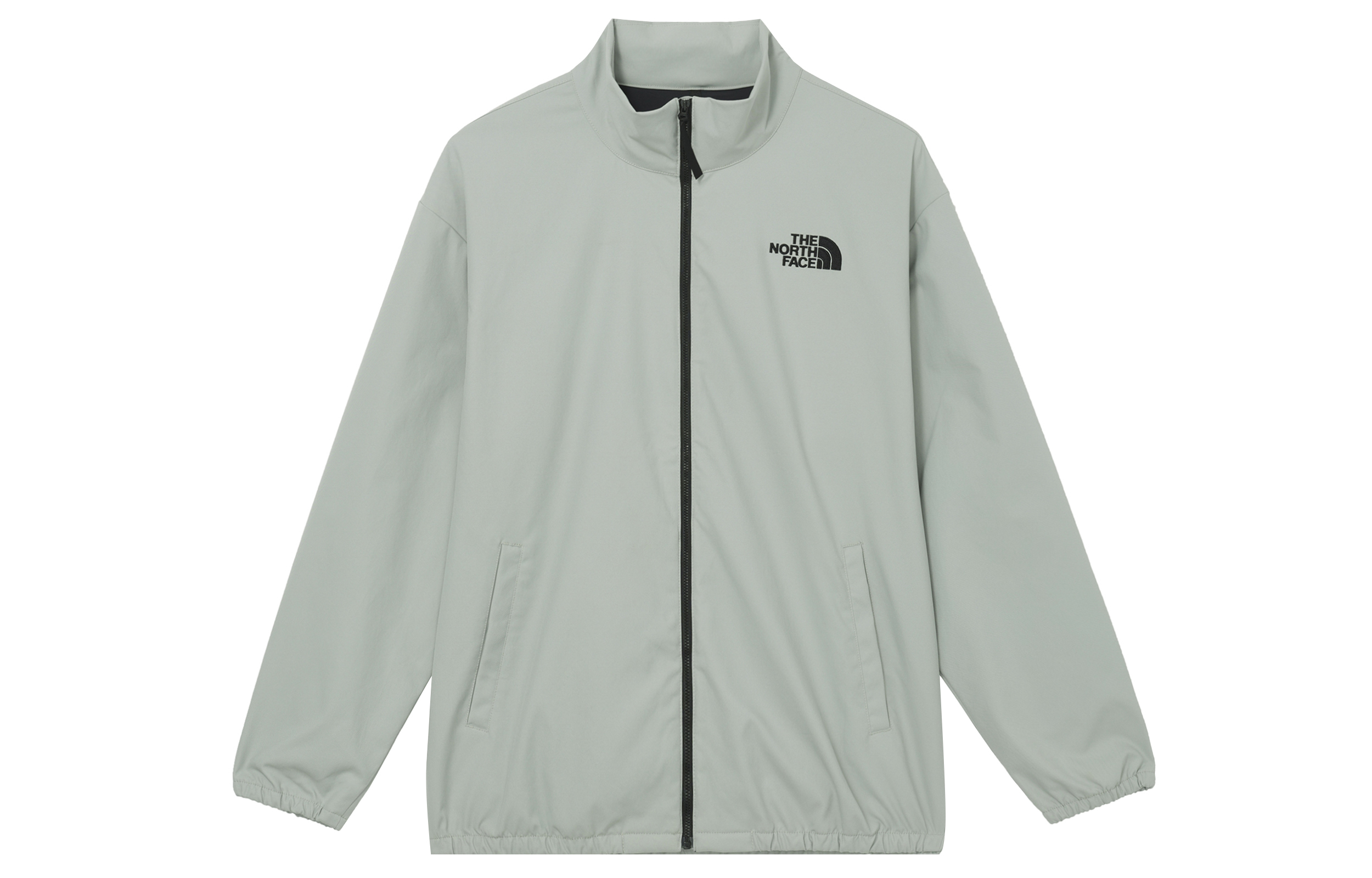 The North Face Embroidered Logo Zip-Up Jacket Light Gray Unisex NI3BP71R