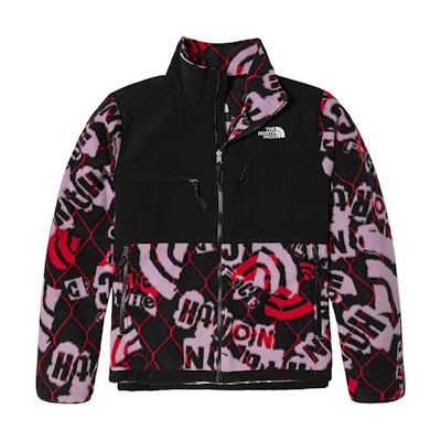 TNF Embroidered Logo Zip-Up Track Jacket Black/Red NF0A7US8-99A