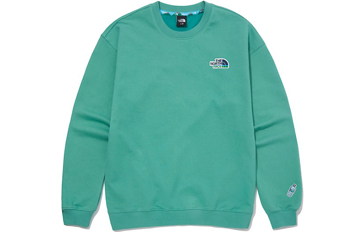 TNF Essential Colorful Embroidered Crewneck Sweatshirt Green Unisex NM5MM04C 圖 2