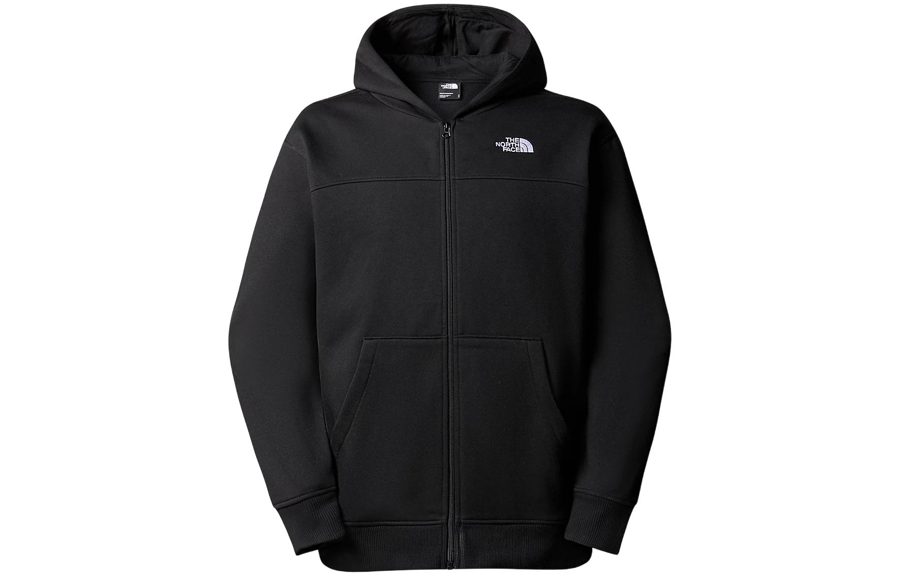 TNF Essential Full-Zip Hoodie Black - Casual Solid Color Design NF0A87FB-JK3