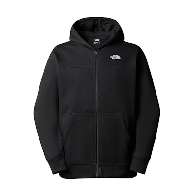 TNF Essential Full-Zip Hoodie Black - Casual Solid Color Design NF0A87FB-JK3