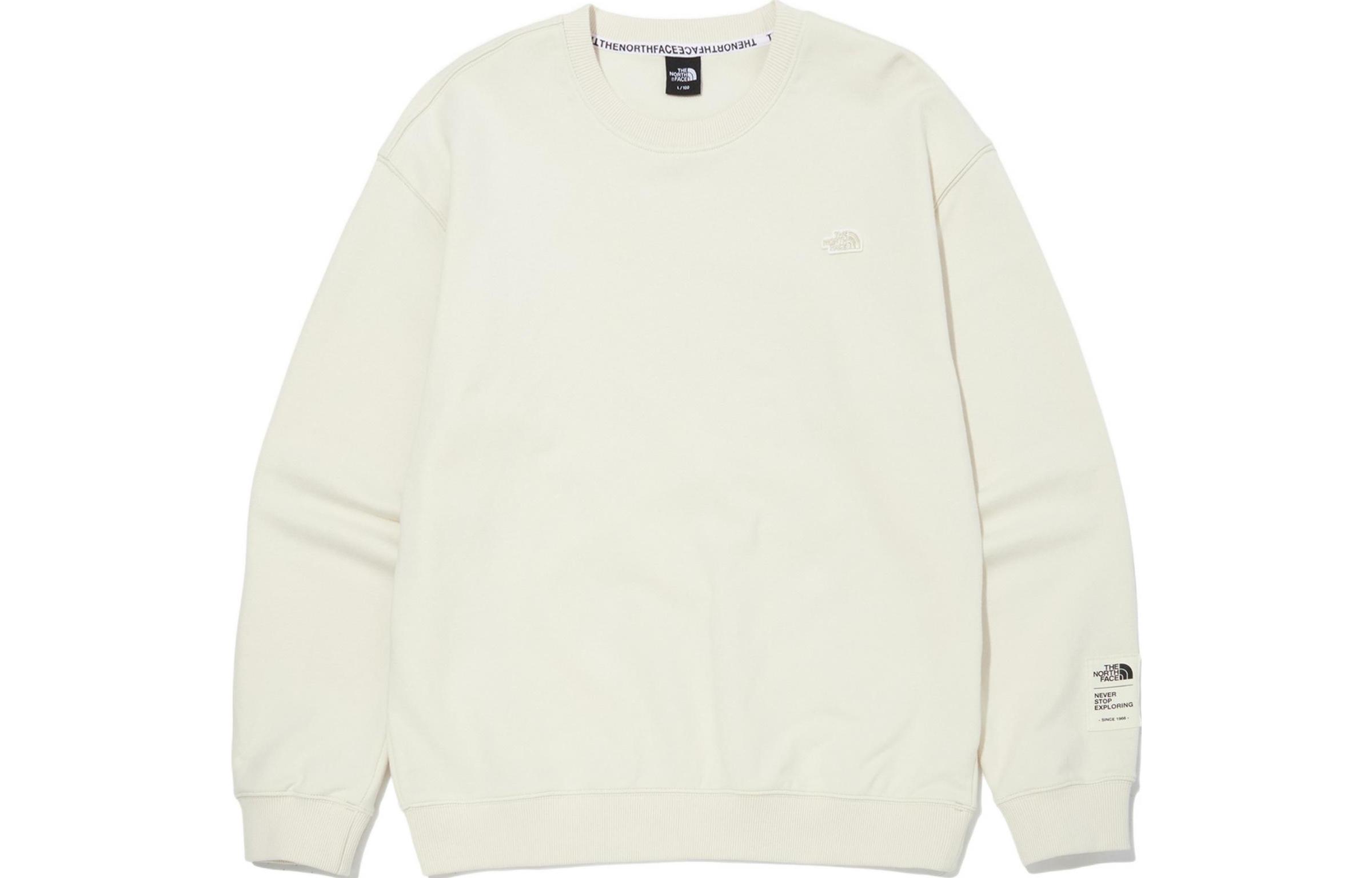 TNF Essential Logo Crewneck Sweatshirt Beige Fall Gift Idea NM5MN00B