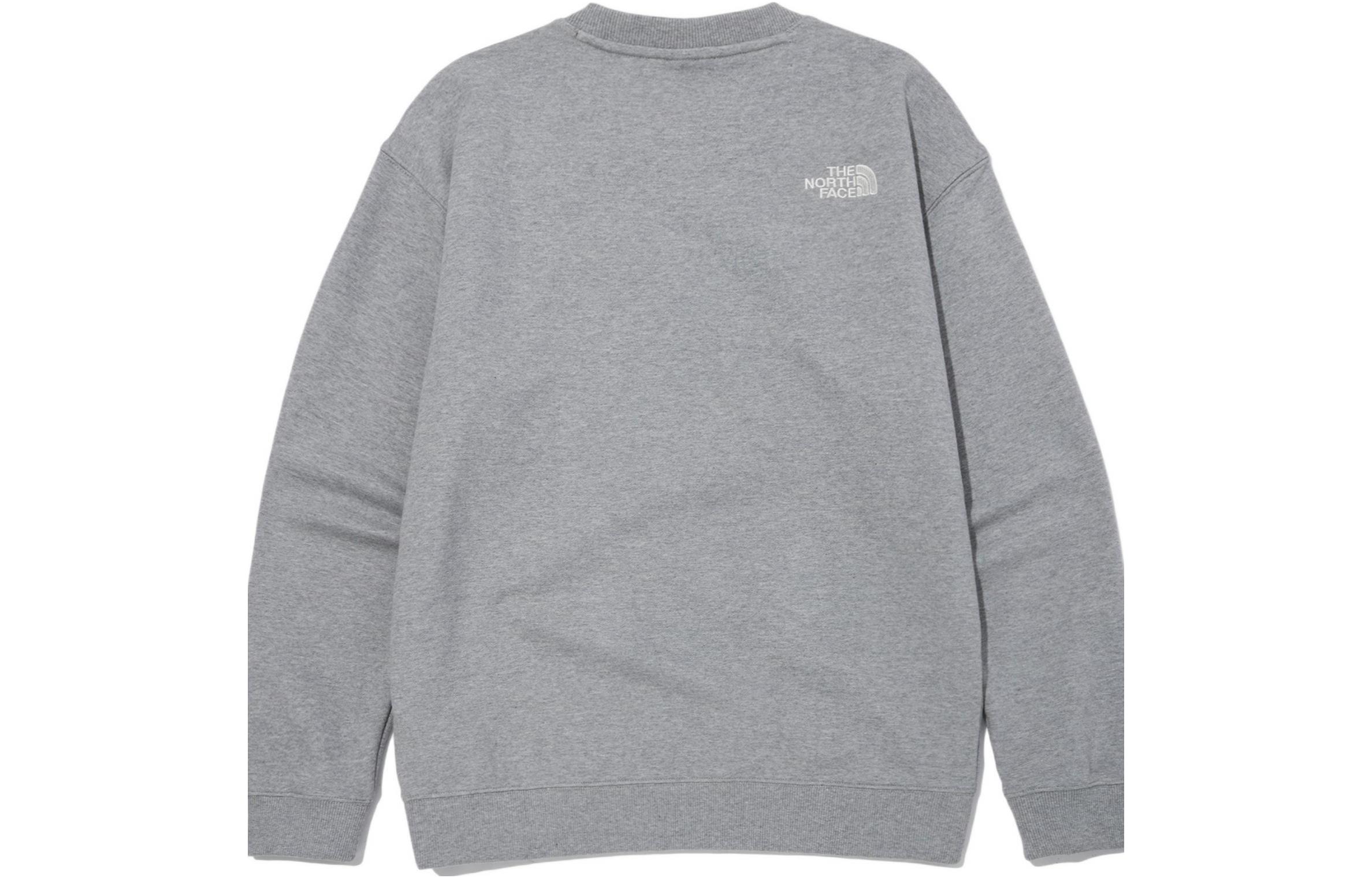 Lookbook 北面经典标志圆领卫衣套头衫 - 深灰色 NM5MN00C