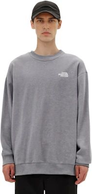 北面经典标志圆领卫衣套头衫 - 深灰色 NM5MN00C Details for 北面经典标志圆领卫衣套头衫 - 深灰色 NM5MN00C