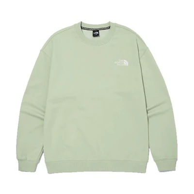 TNF Essential Logo Print Green Crewneck Sweatshirt NM5MN03D