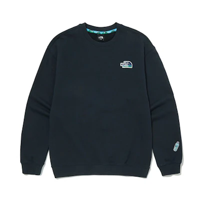 TNF Essential Navy Sweatshirt with Colorful Embroidery Unisex NM5MM04A