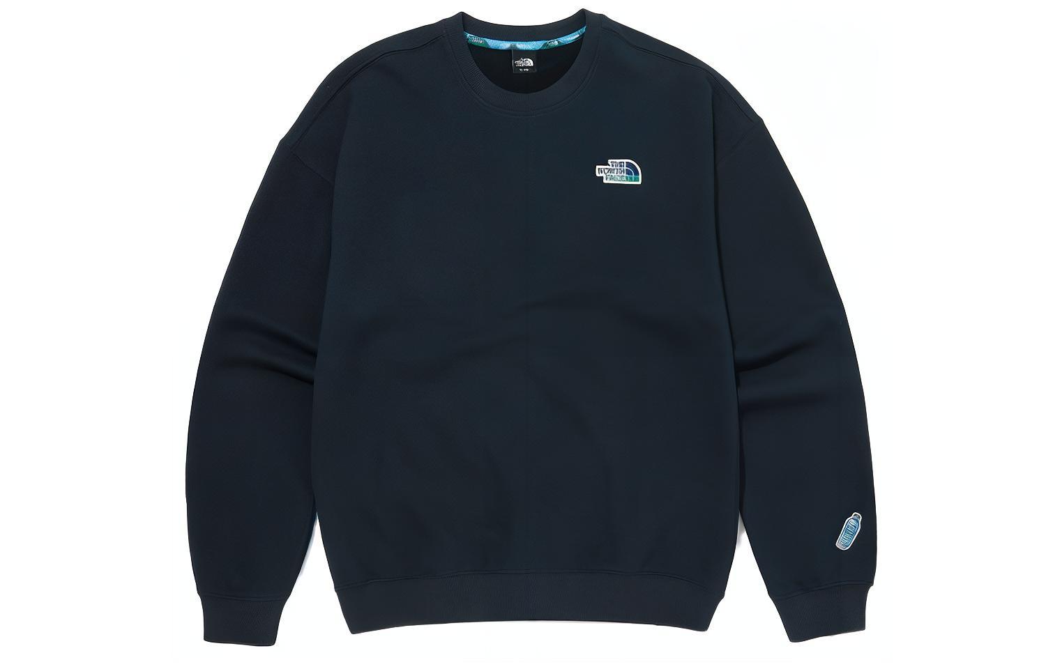The North Face Essential Overfit Eco Logo Crewneck Sweatshirt Unisex Navy NM5MM05A
