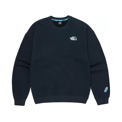 TNF Essential Overfit Eco Logo Crewneck Sweatshirt Unisex Navy NM5MM05A
