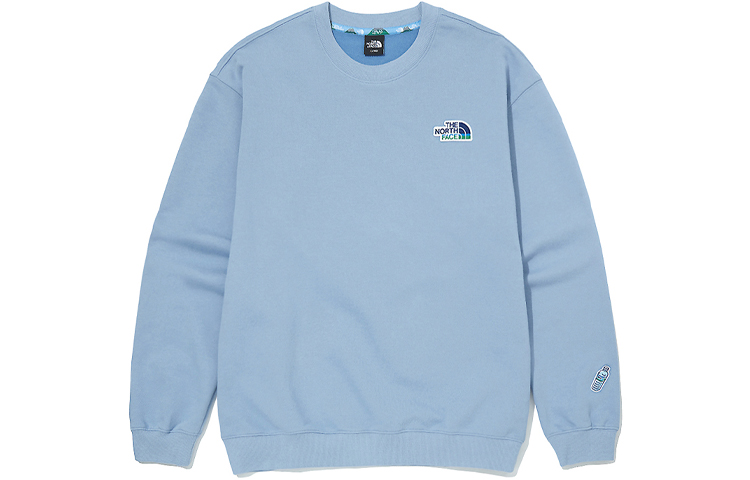 The North Face Essential Unisex Embroidered Logo Sweatshirt Blue NM5MM04D