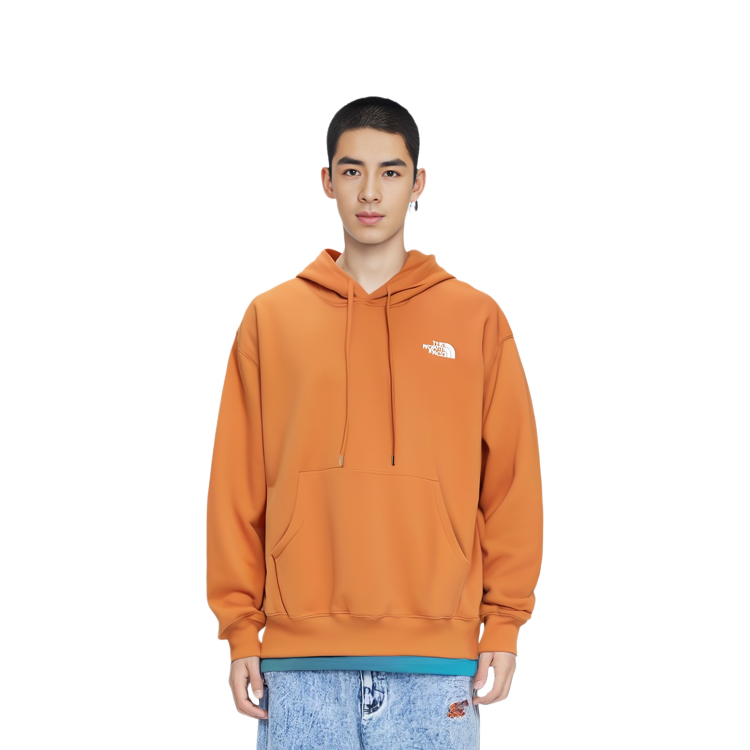 TNF Evolution Solid Logo Pullover Hoodie Orange - NF0A84GE-T7O 圖 6