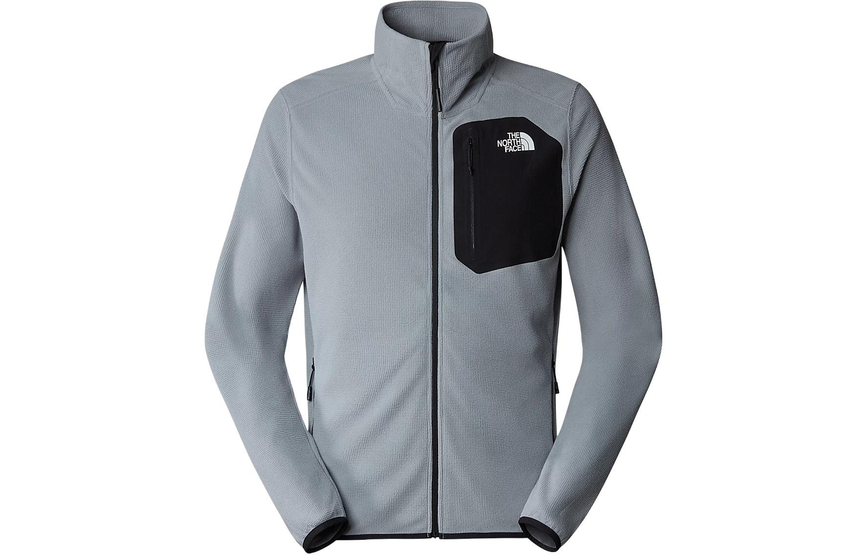 TNF Experit Grid Fleece Jacket Grey Full-Zip High-Neck Outerwear NF0A87H5-K1C