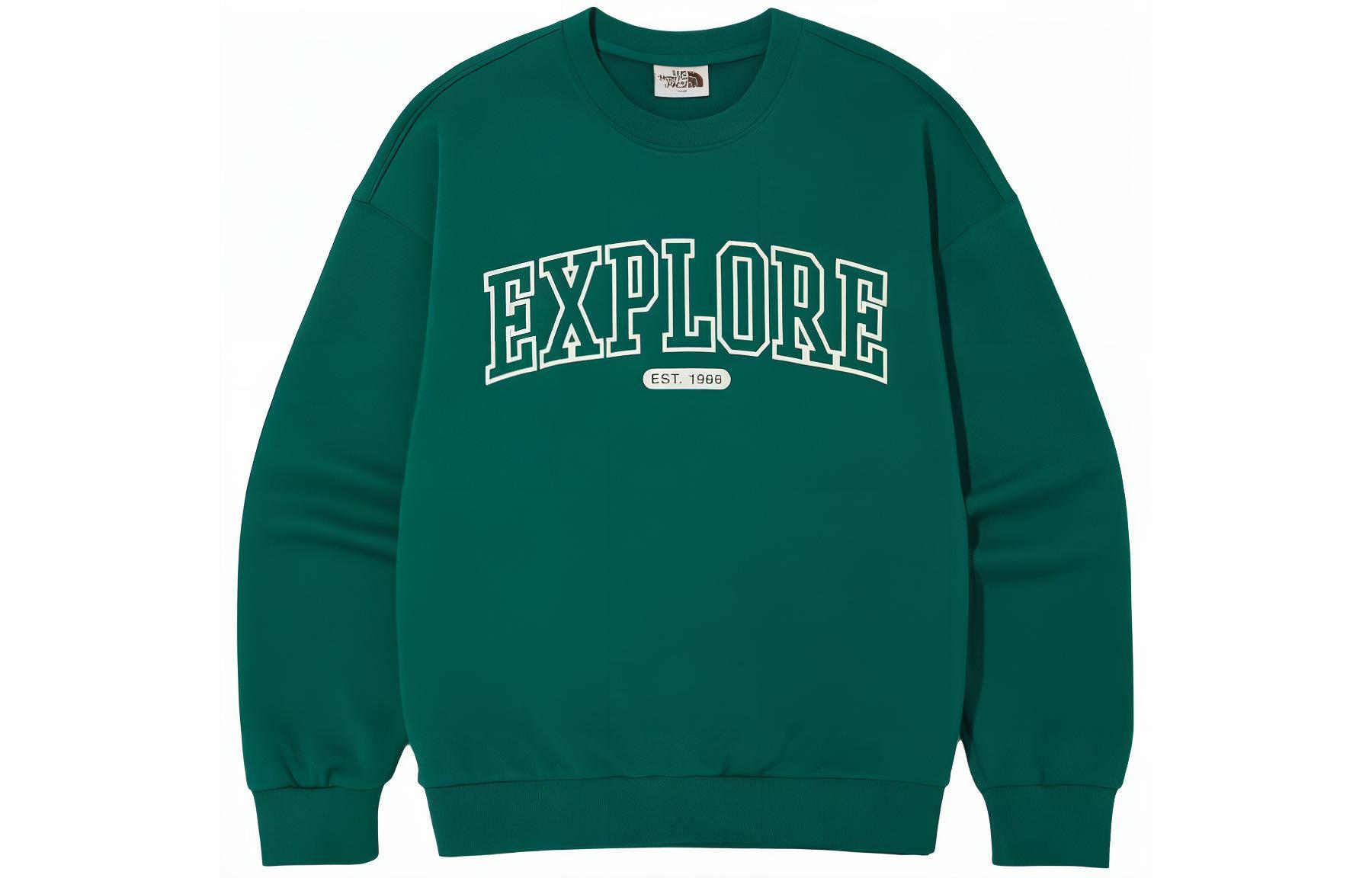 TNF Explore Crewneck Sweatshirt Green Unisex Long Sleeve NM5MQ02L
