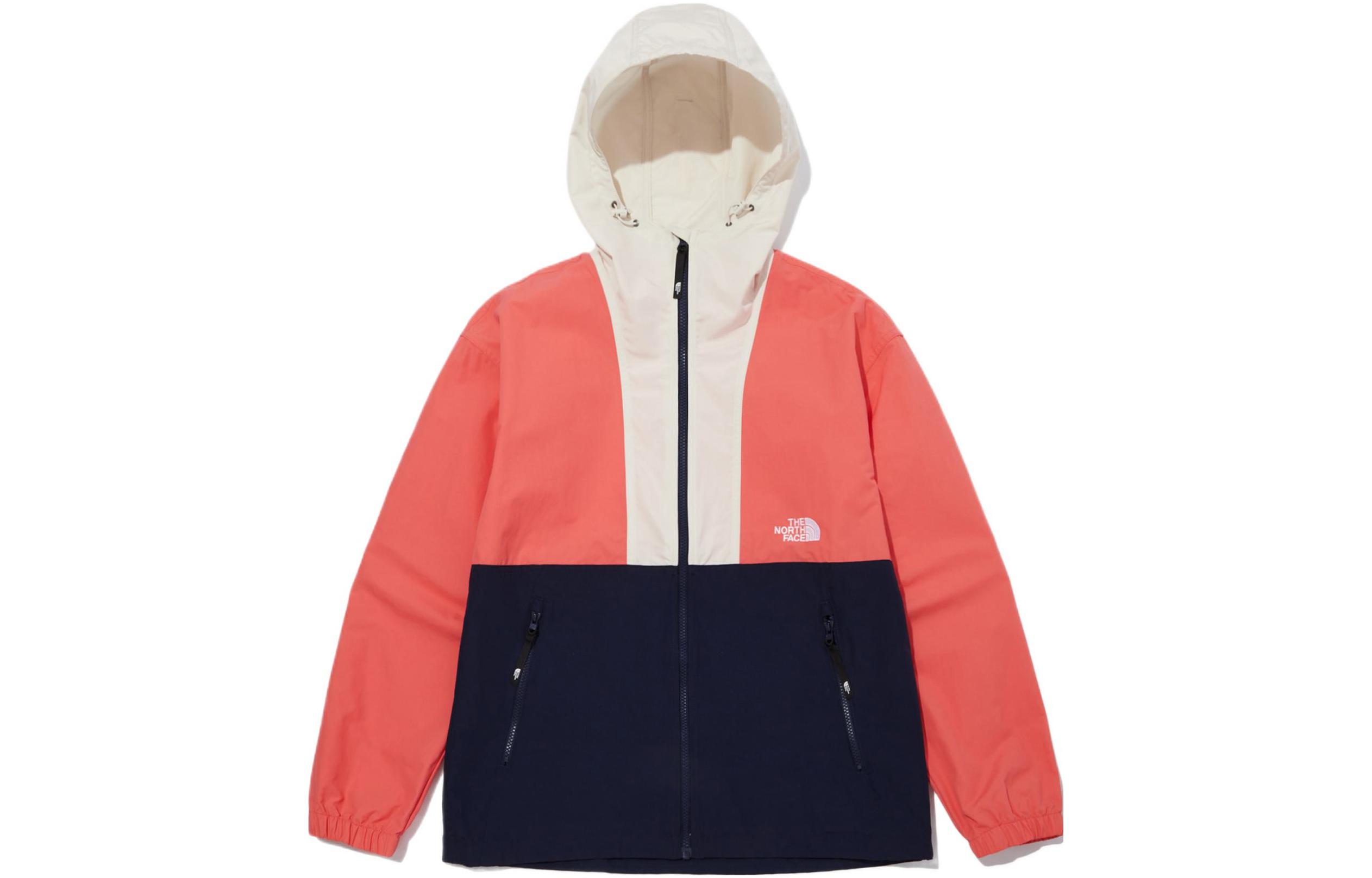 TNF Exploring Windbreaker Zip-Up Hoodie Jacket Unisex Red NJ3BN10D