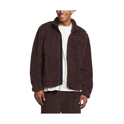 TNF Extreme Pile Full-Zip Jacket Brown Logo Long Sleeve Outerwear NF0A7URL-I0I