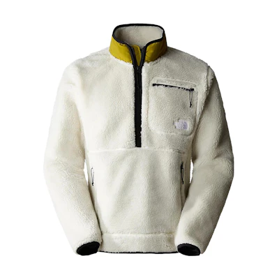 TNF Extreme Pile Retro Colorblock Fleece Pullover White Sweater NF0A7URN-N5I