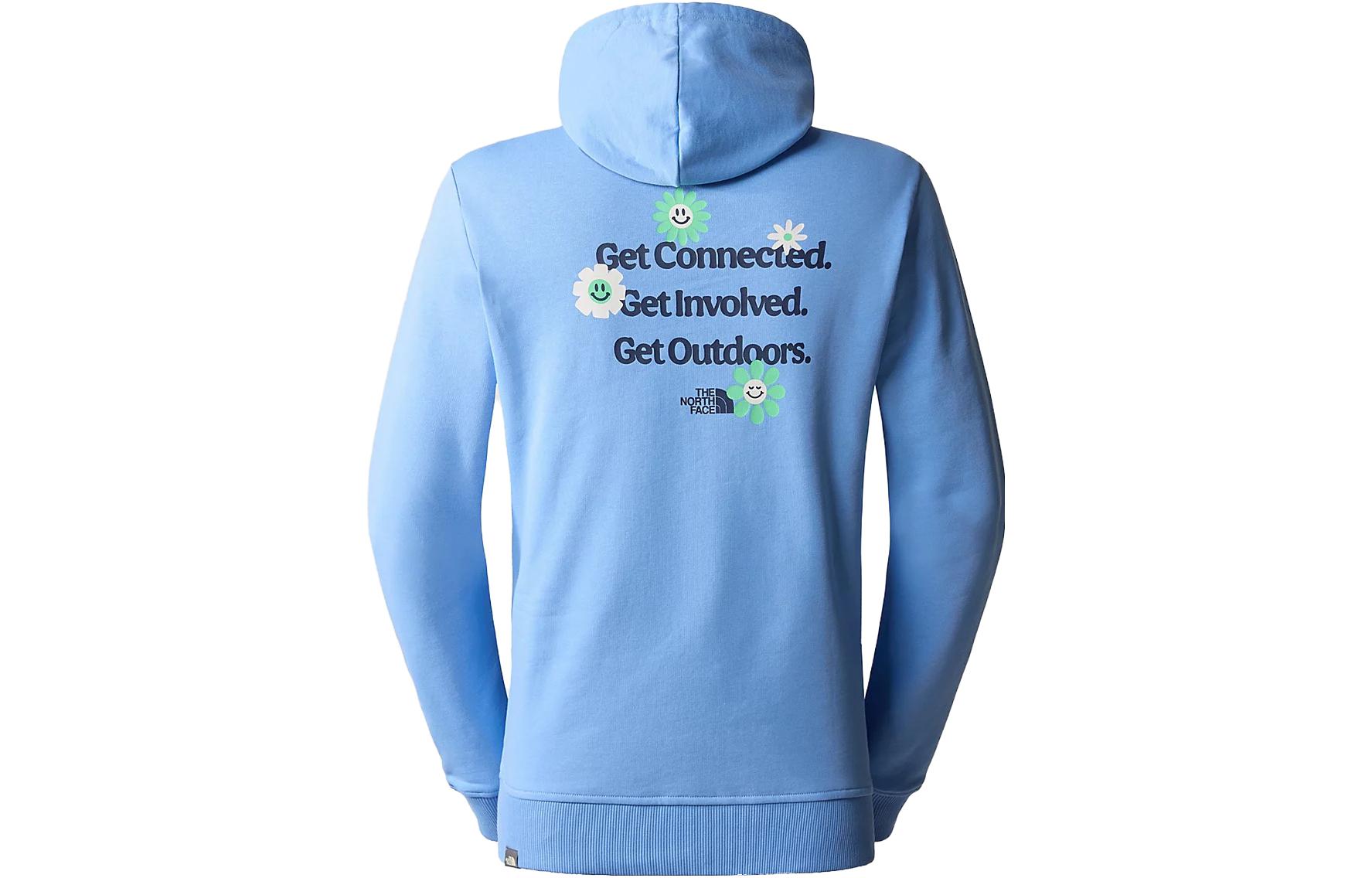 TNF Festival Flowers Blue Letter Print Pullover Hoodie for Men NF0A889R-Y6O