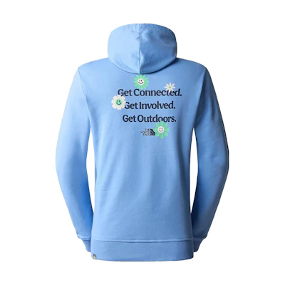TNF Festival Flowers Blue Letter Print Pullover Hoodie for Men NF0A889R-Y6O