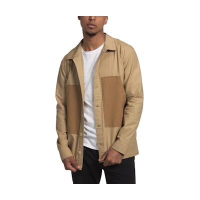 TNF Field Shacket Khaki Colorblock Long-Sleeve Jacket for Men NF0A84FB-QV3