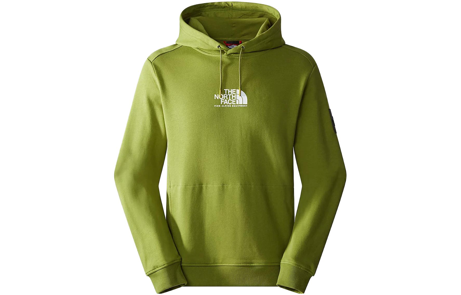 TNF Fine Alpine Logo Print Green Pullover Hoodie for Men NF0A8583-M20