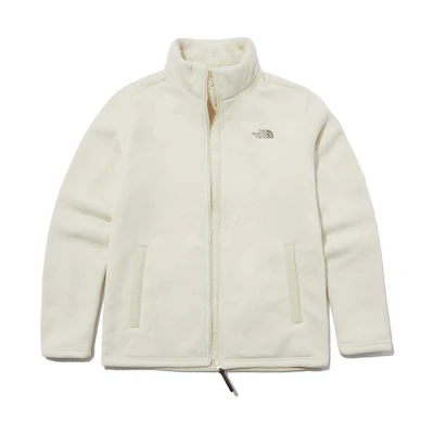 TNF Fleece-Lined Warm Stand Collar Jacket Oatmeal Unisex Edition NJ4FL65C