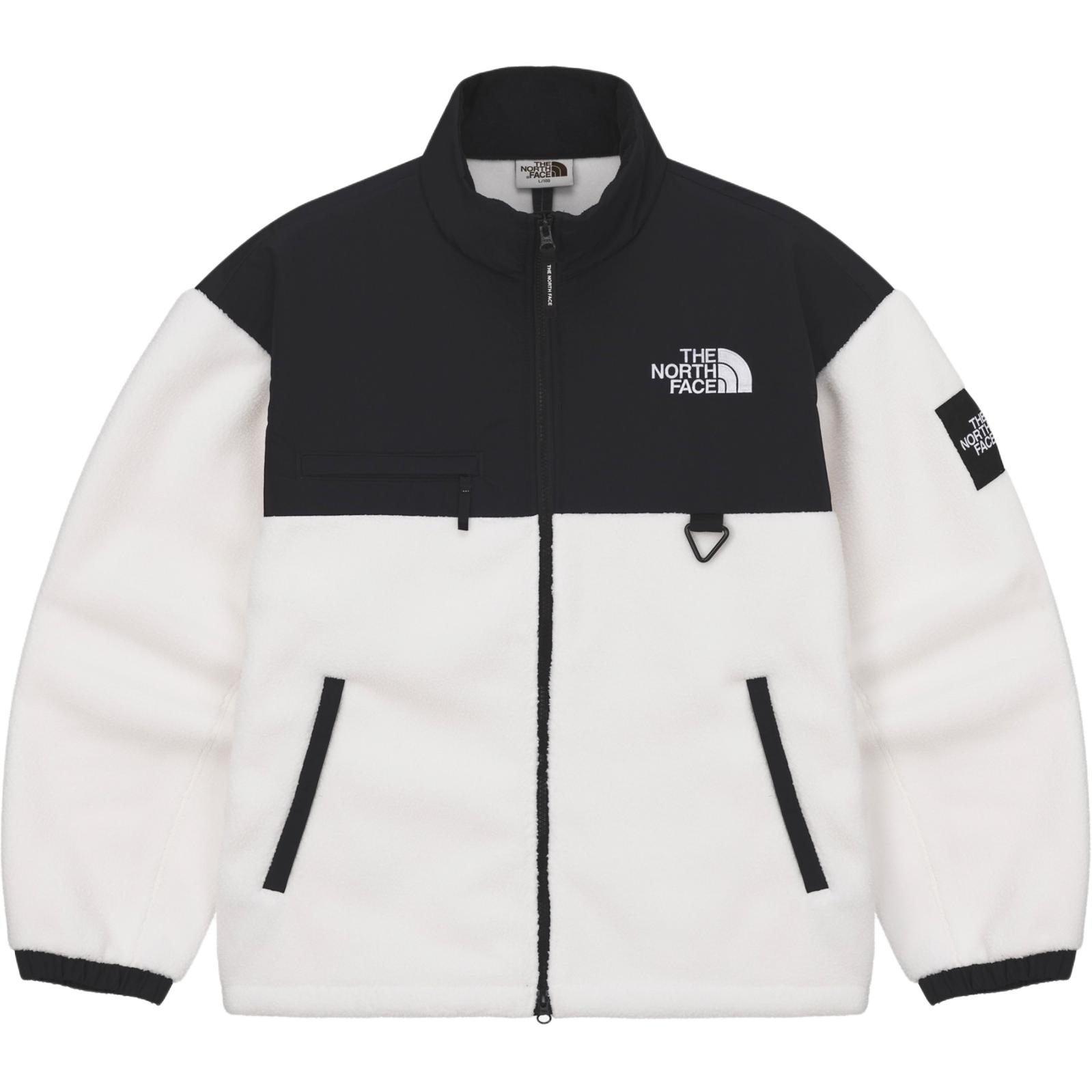 TNF Fleece-Paneled Stand Collar Full-Zip Jacket - White NJ4FQ52K