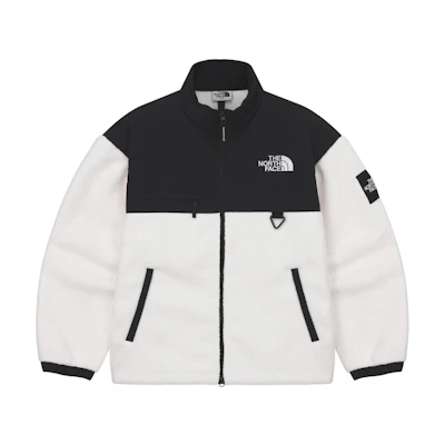 TNF Fleece-Paneled Stand Collar Full-Zip Jacket - White NJ4FQ52K