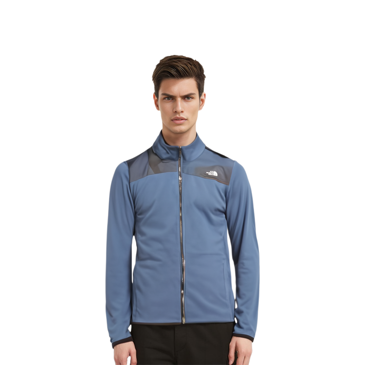 TNF Fleece Jacket Deep Sky Blue Colorblock Thermal NF0A49AE-HDC 圖 5