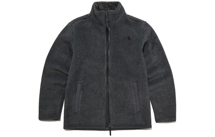 TNF Fleece Jacket Stand Collar Couples Gray NJ4FL54B