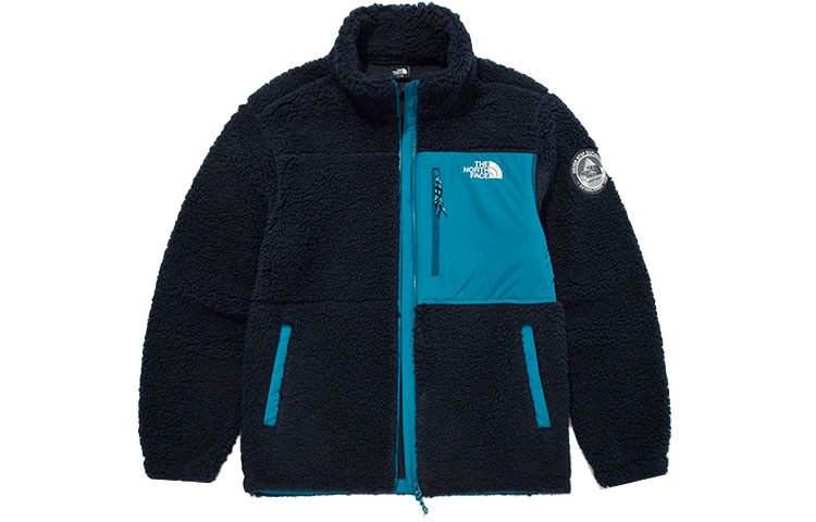 TNF Fleece Jacket with Logo - Deep Navy Blue NJ4FM56E
