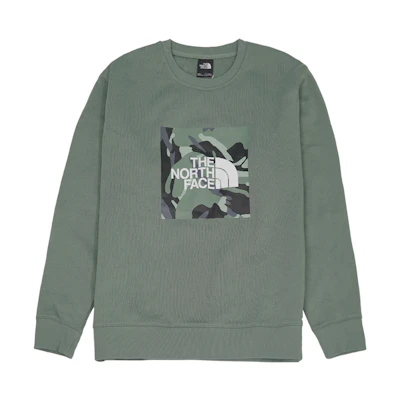 TNF Fleece Logo Print Pullover Sweatshirt Gemstone Green Unisex NF0A5AZJ-V1T