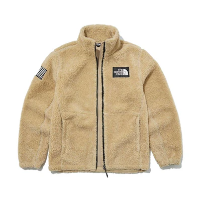 TNF Fleece Warm Stand Collar Jacket Khaki Unisex NN4FL57A
