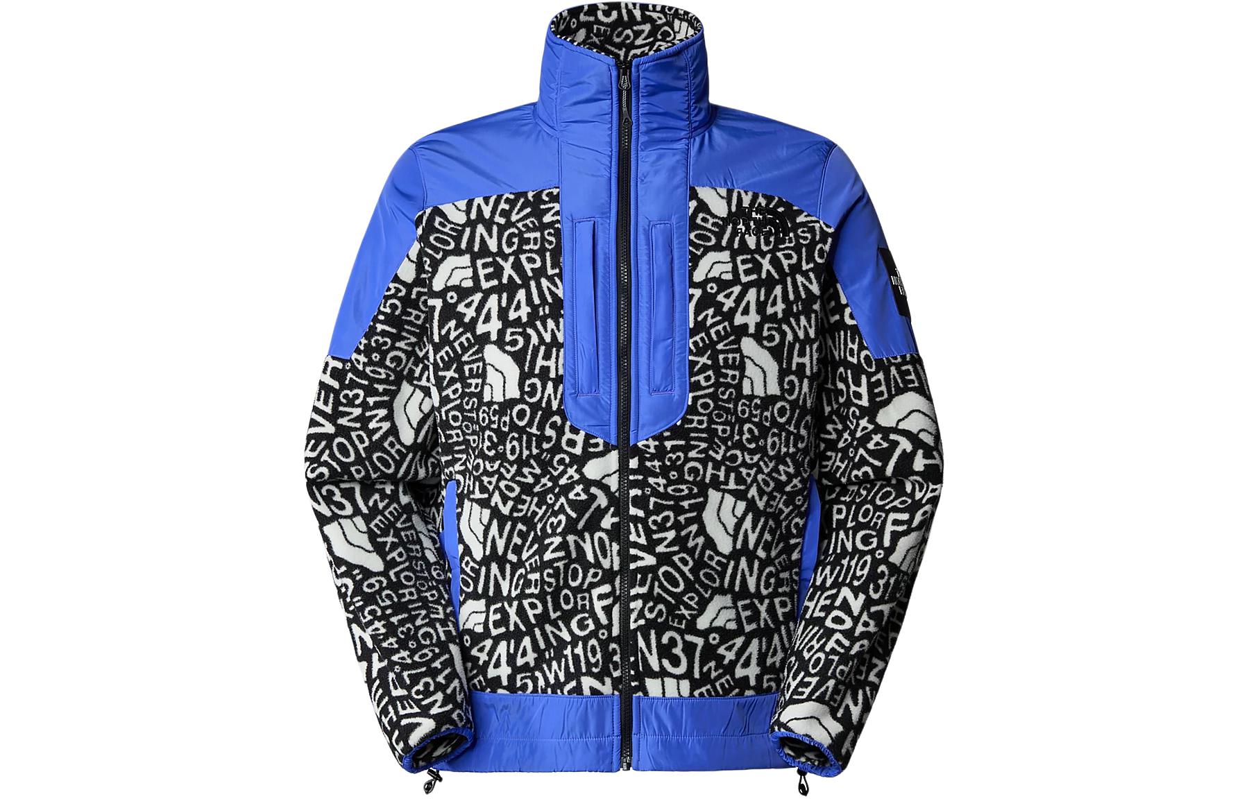 TNF Fleeski Y2K Blue Abstract Logo Full-Zip Jacket Unisex NF0A887H-U2O