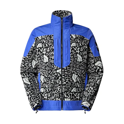 TNF Fleeski Y2K Blue Abstract Logo Full-Zip Jacket Unisex NF0A887H-U2O