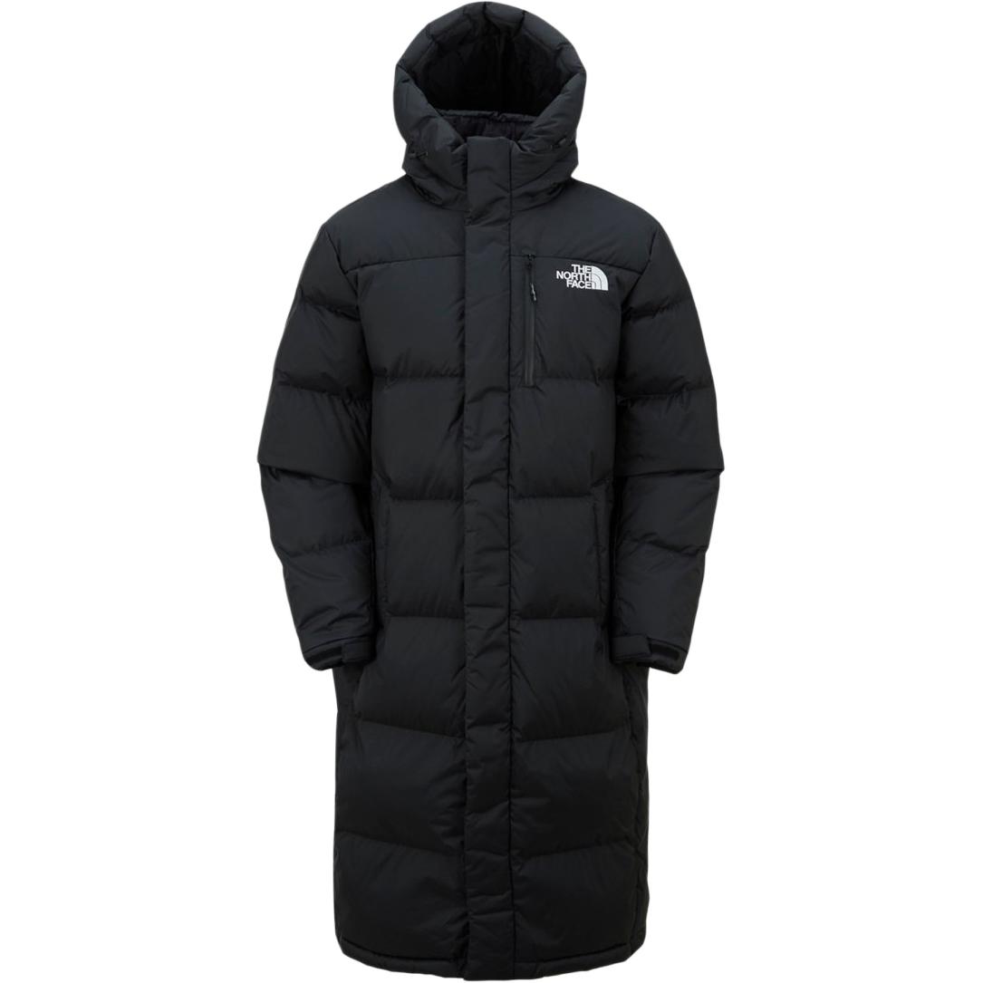 The North Face Free Go Black Long Down Jacket with Logo Print Unisex NC1DP73B