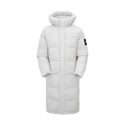 TNF Free Series Unisex Logo Down Puffer Hoodie Jacket Ice Grey NC1DP51K