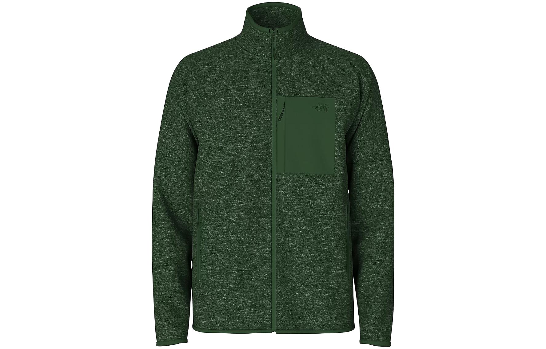 TNF Front Range Solid Color Full-Zip Fleece Jacket Green NF0A84HV-JO3