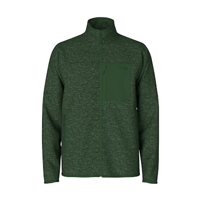 TNF Front Range Solid Color Full-Zip Fleece Jacket Green NF0A84HV-JO3