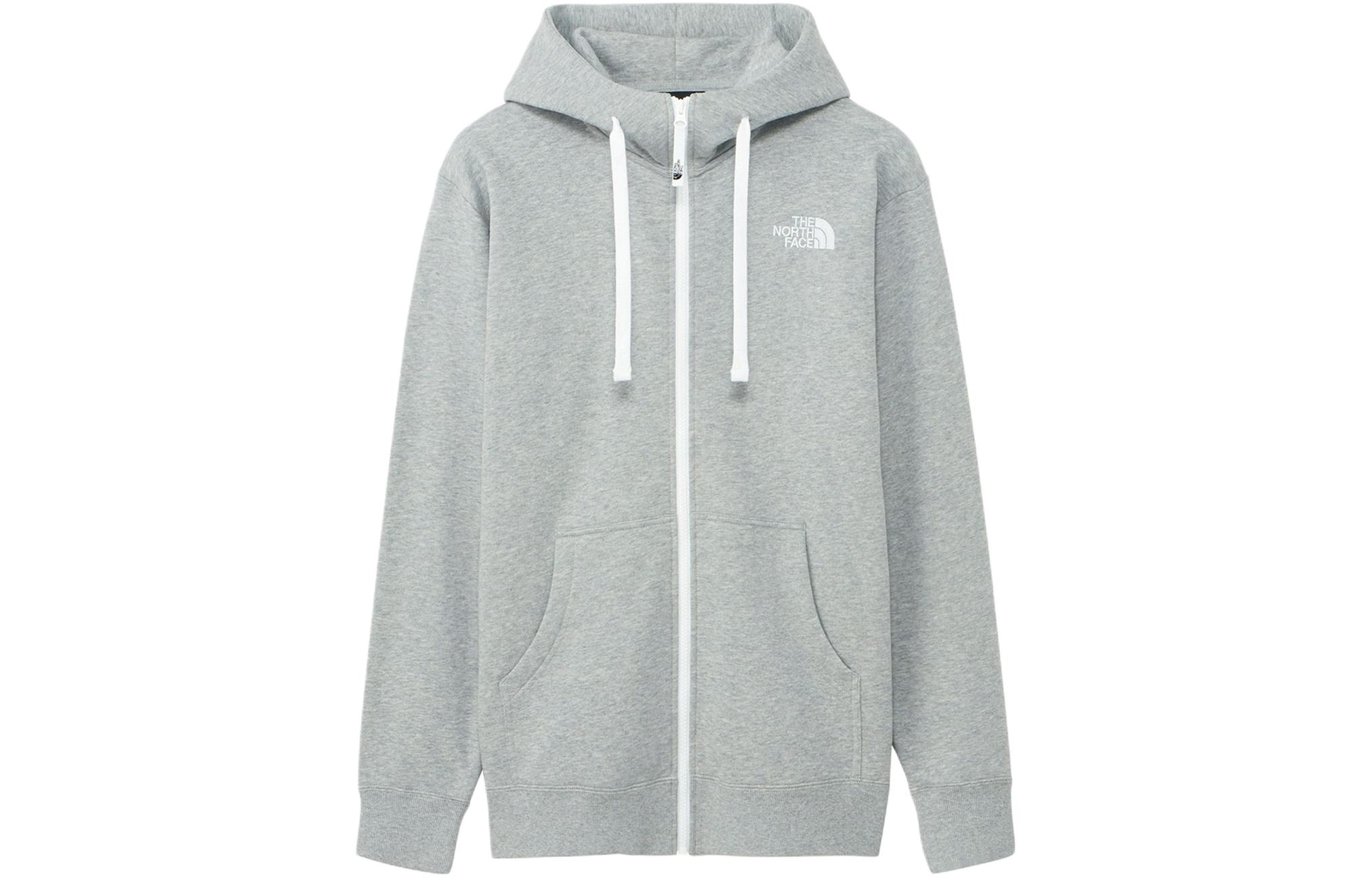 TNF Full-Zip Hoodie Logo Print Mixed Gray NT12442-Z