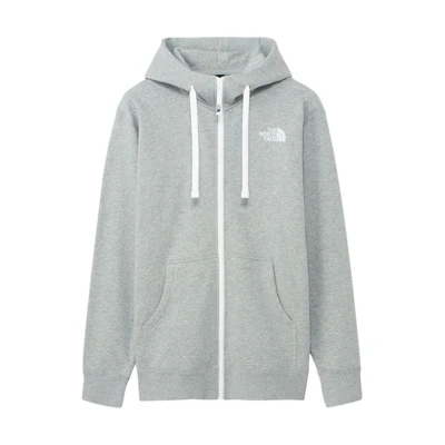 TNF Full-Zip Hoodie Logo Print Mixed Gray NT12442-Z