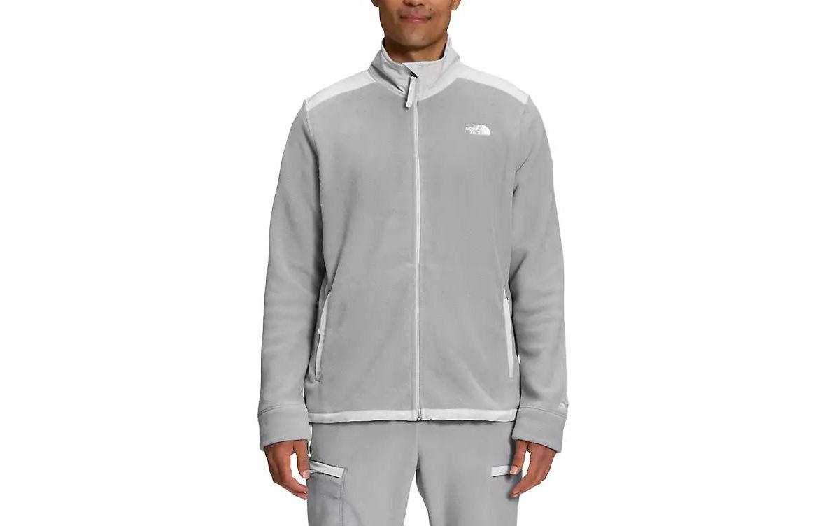 TNF Full-Zip Logo Print Colorblock Jacket - Gray NF0A7WWL-ZXC