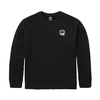 TNF Fun Logo Print Crewneck Sweatshirt Unisex Black NF0A83OY-JK3