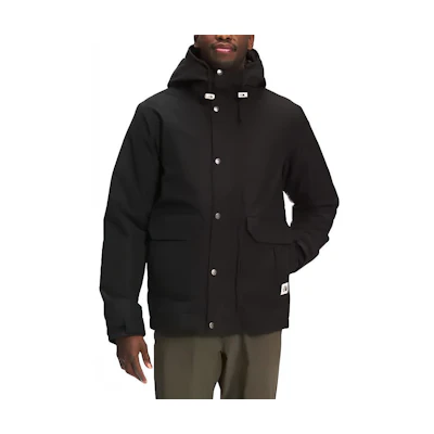 TNF FW21 Black Windproof Hooded Jacket with Detachable Layers NF0A5A8A-JK3