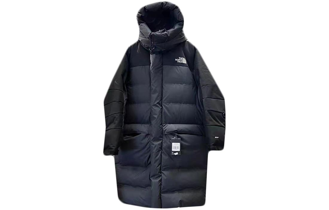 TNF FW22 Black Long Down Jacket with Logo Print for Men NF0A7RCR-JK3
