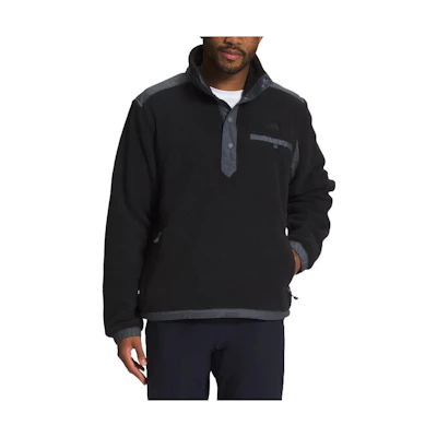 TNF FW22 Black Snap-Button Stand Collar Jacket for Men NF0A7ZWY-NY7