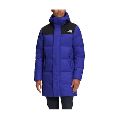 TNF FW22 Blue Colorblock Logo Embroidered Zip Hoodie Jacket NF0A7UQR-40S