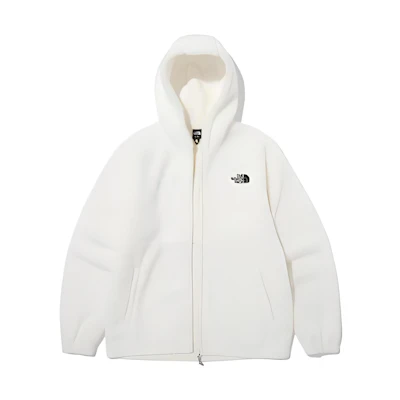 TNF FW22 Embroidered Logo Zip Hoodie Jacket White NJ4FN59A