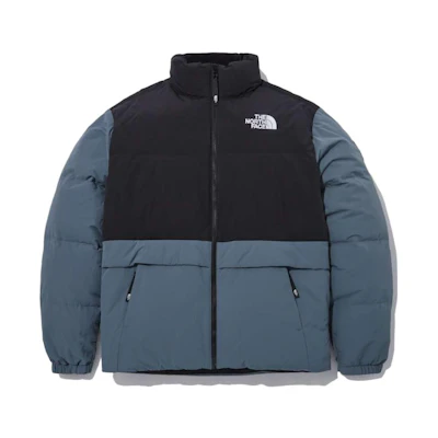 TNF FW22 Logo Embroidered Down Jacket Unisex Fog Blue NJ1DN59L