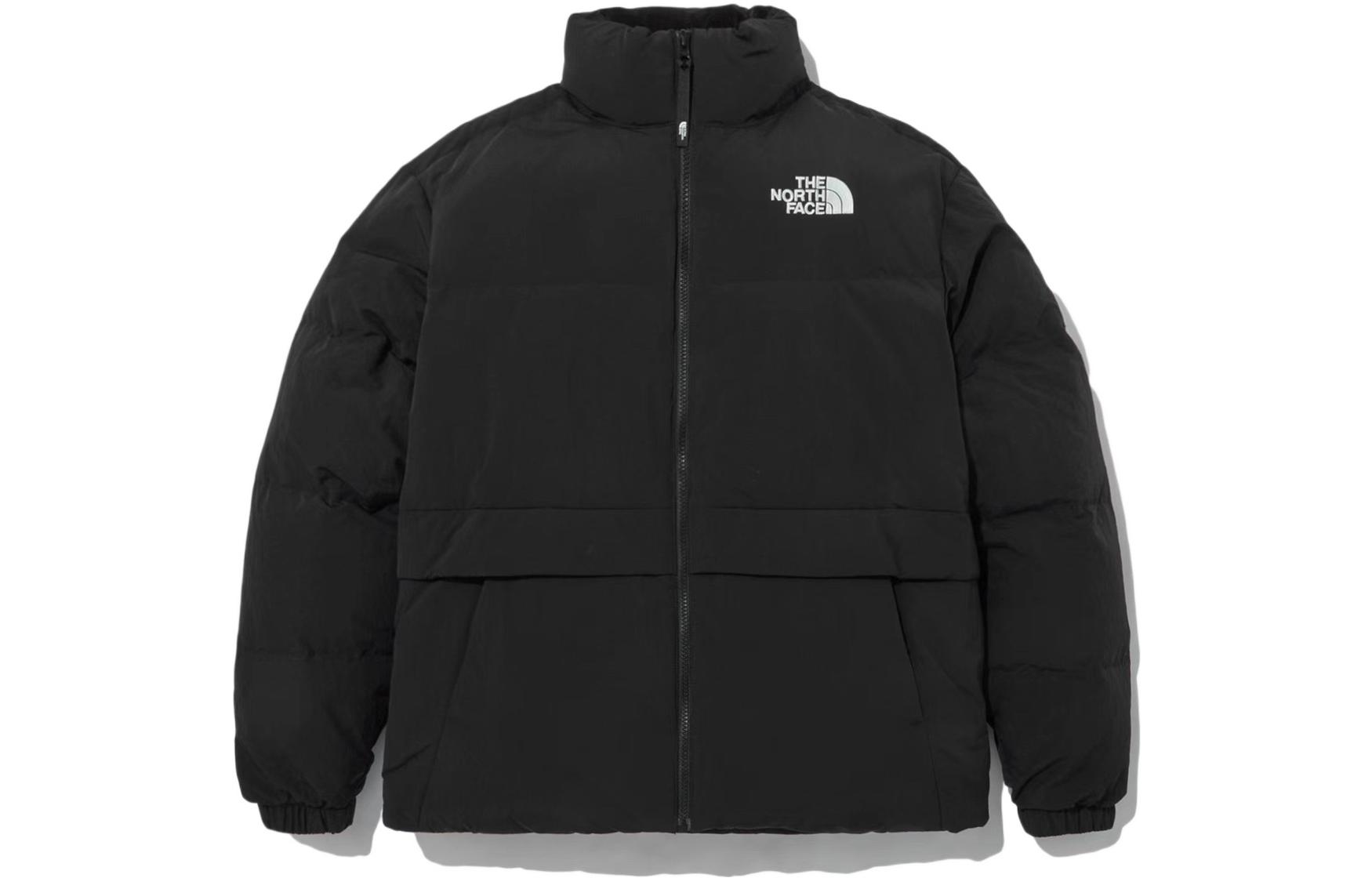 TNF FW22 Logo Print Down Puffer Jacket Black Unisex NJ1DN59J